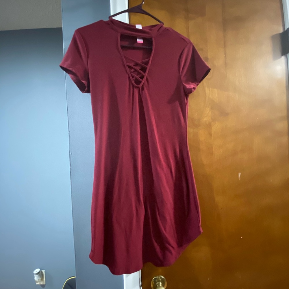 Burgundy dress